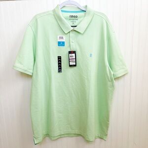 Izod Advantage Performance Light Green Short Sleeve Polo Men’s Size XXL NEW